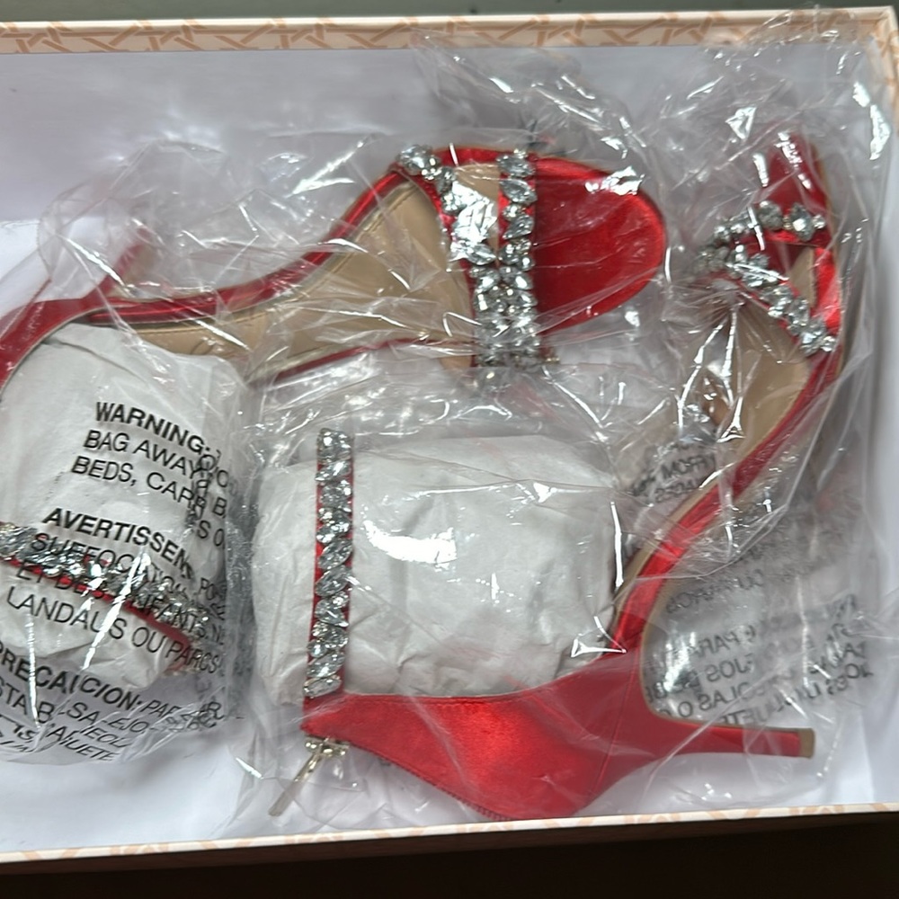 Satin embellished sandal